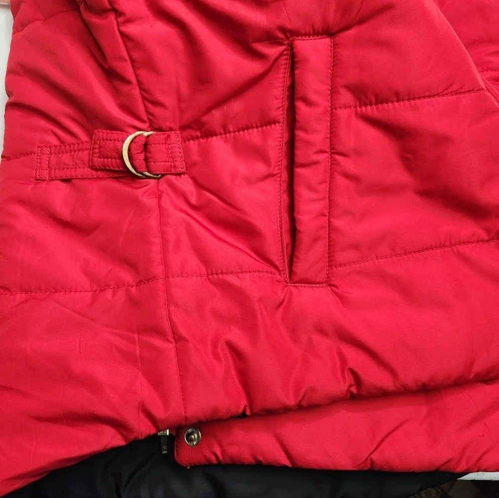3/$25 CHAPS reversable red black Puffer Vest womens Medium